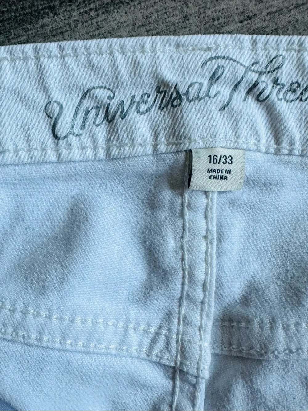Universal Thread White Denim Mini Skirt with Back Pockets